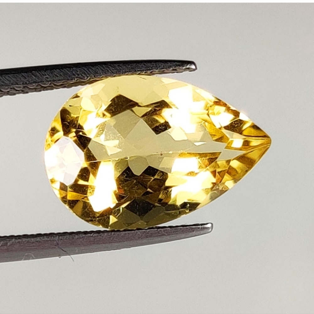 5.77 Ct Natural Yellow Citrine Pear Cut